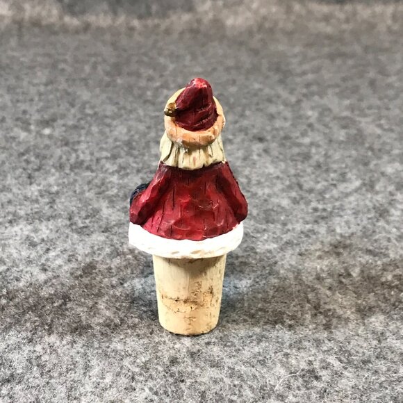 Vintage Figurine Cork Santa Claus Bottle Cork Stopper - Picture 4 of 7
